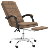 vidaXL Office Chair adjustable fabric taupe