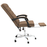 vidaXL Office Chair adjustable fabric taupe