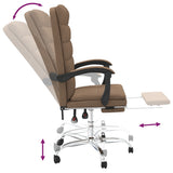 vidaXL Office Chair adjustable fabric taupe