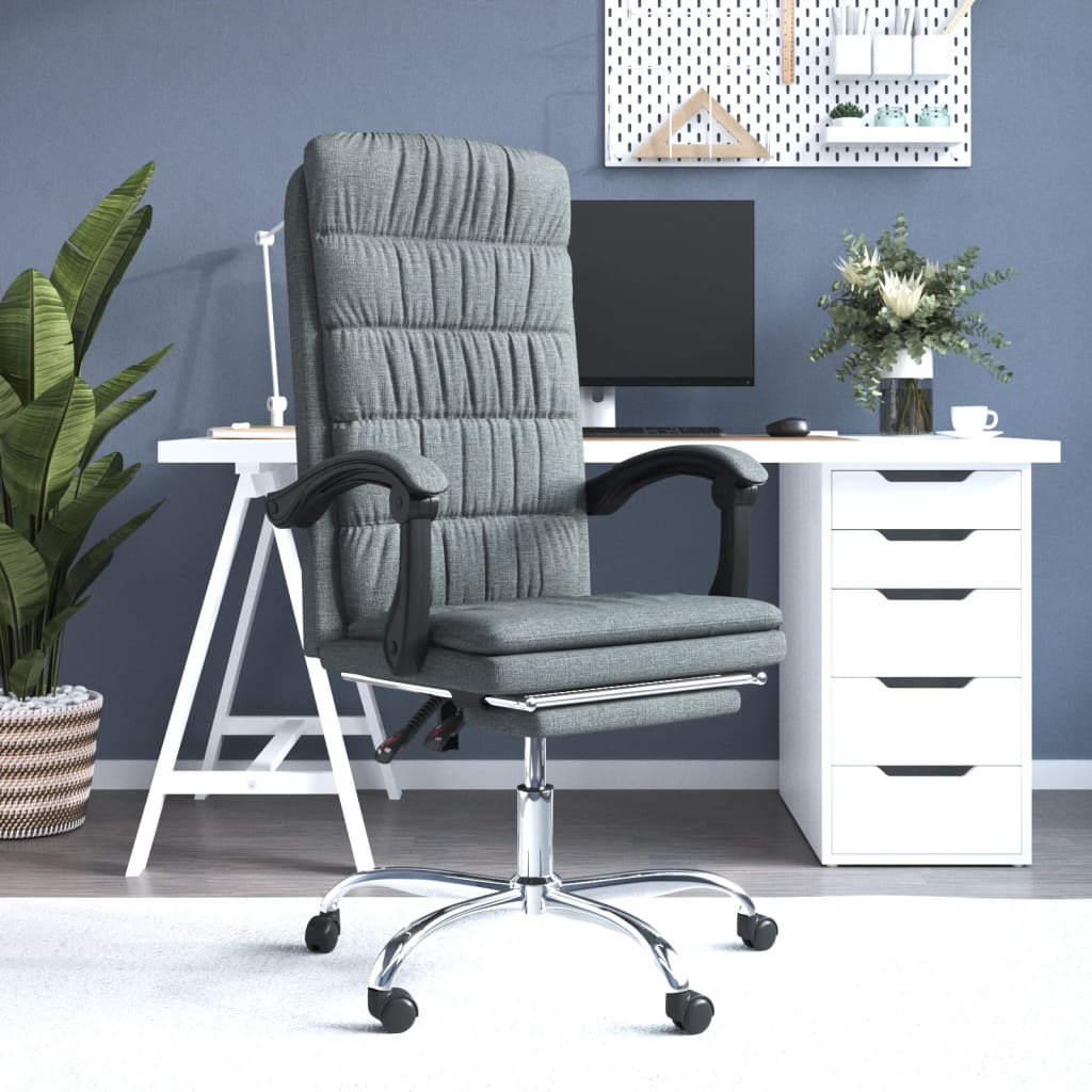 vidaXL Office Chair adjustable fabric taupe