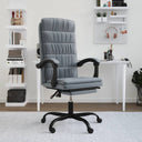 vidaXL Office Chair Adjustable Velvet Dark Grey