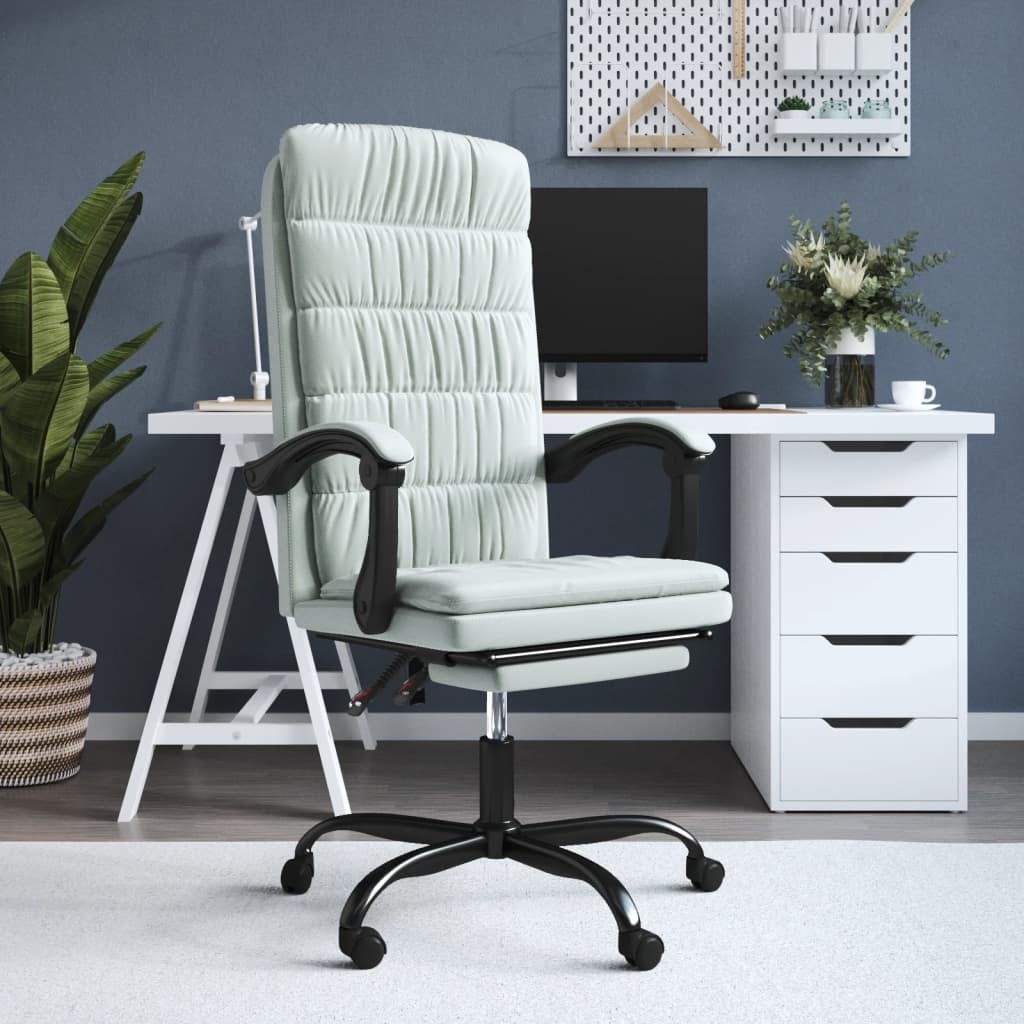 vidaXL Office Chair Adjustable Velvet Dark Grey