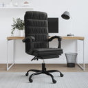 vidaXL Office Chair Adjustable Velvet Dark Grey