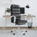 vidaXL Office Chair Adjustable Faux Leather Black
