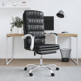 vidaXL Office Chair Adjustable Faux Leather Black