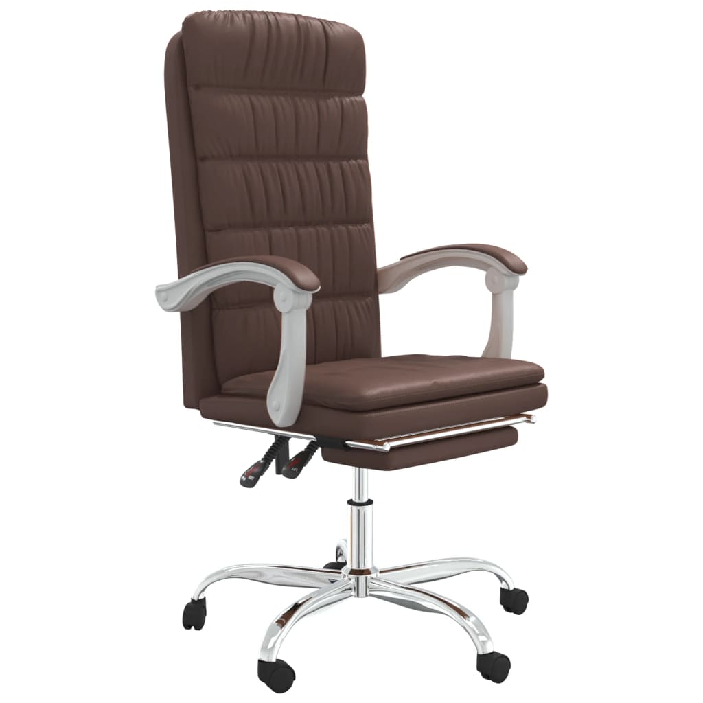 vidaXL Office Chair Adjustable Faux Leather Black
