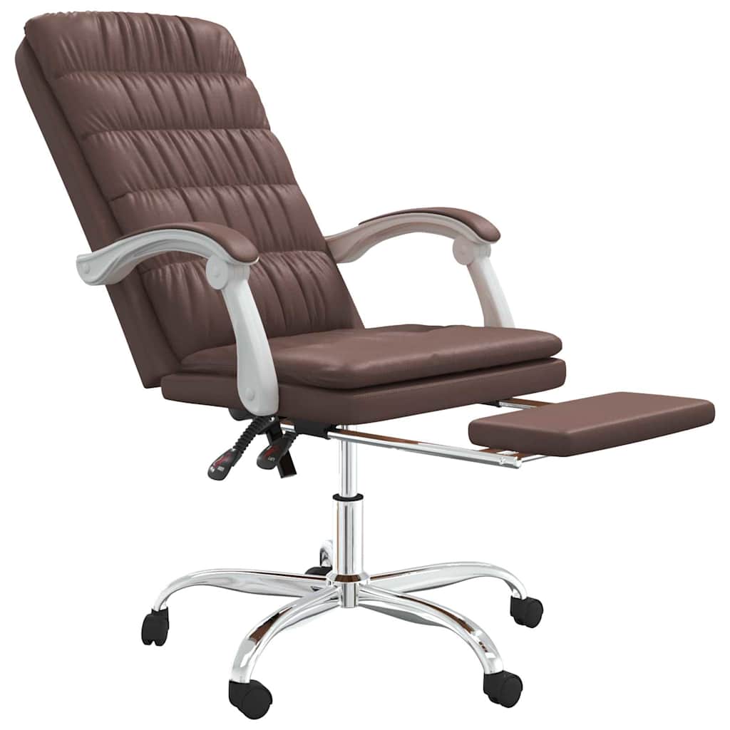 vidaXL Office Chair Adjustable Faux Leather Black