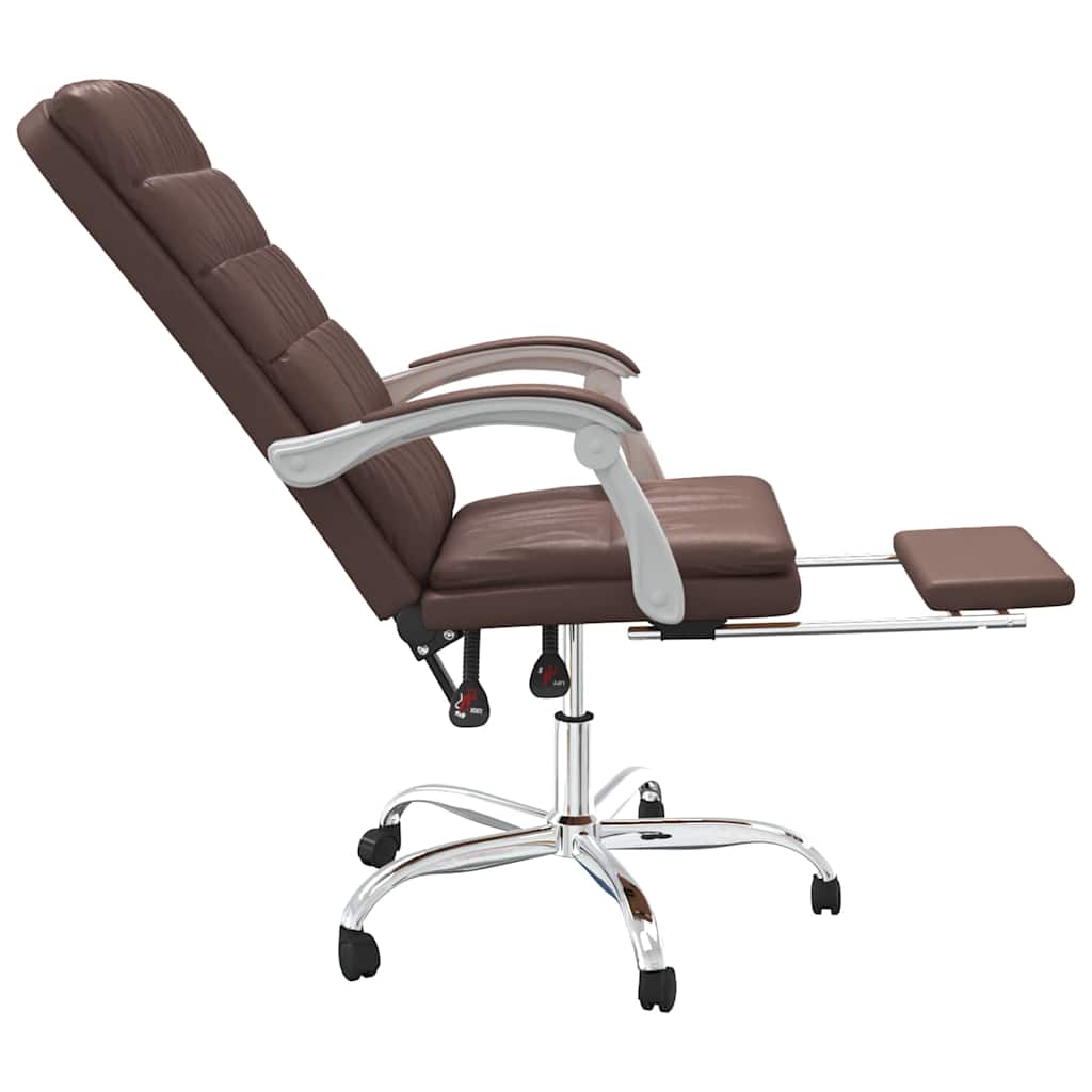 vidaXL Office Chair Adjustable Faux Leather Black
