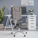 vidaXL Office Chair Massage Adjustable Fabric Taupe