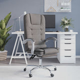 vidaXL Office Chair Massage Adjustable Fabric Taupe