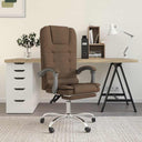 vidaXL Office Chair Massage Adjustable Fabric Taupe