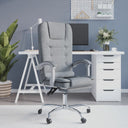 vidaXL Office Chair Massage Adjustable Fabric Taupe