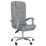 vidaXL Office Chair Massage Adjustable Fabric Taupe