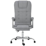 vidaXL Office Chair Massage Adjustable Fabric Taupe