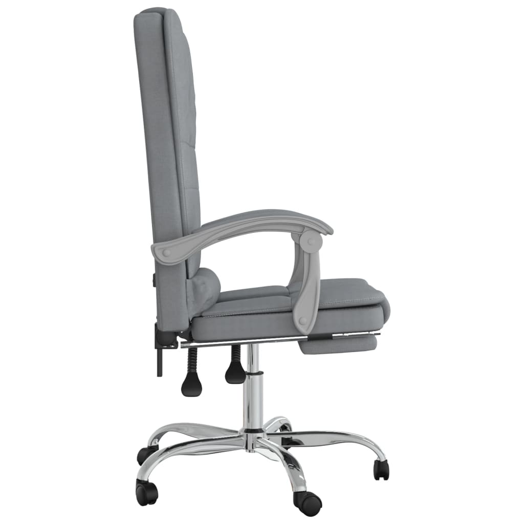 vidaXL Office Chair Massage Adjustable Fabric Taupe