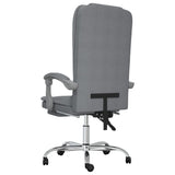 vidaXL Office Chair Massage Adjustable Fabric Taupe