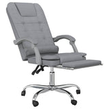 vidaXL Office Chair Massage Adjustable Fabric Taupe