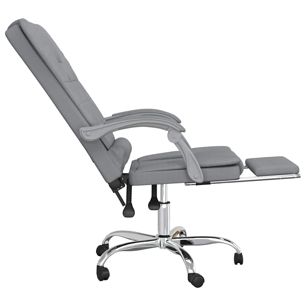 vidaXL Office Chair Massage Adjustable Fabric Taupe