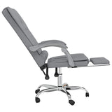vidaXL Office Chair Massage Adjustable Fabric Taupe