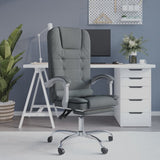 vidaXL Office Chair Massage Adjustable Fabric Taupe