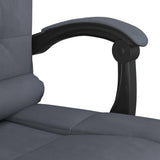 vidaXL Office Chair Massage Adjustable Velvet Dark Grey