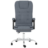 vidaXL Office Chair Massage Adjustable Velvet Dark Grey