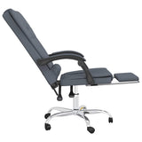 vidaXL Office Chair Massage Adjustable Velvet Dark Grey