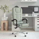 vidaXL Office Chair Massage Adjustable Velvet Dark Grey