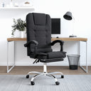 vidaXL Office Chair Massage Adjustable Faux Leather Black