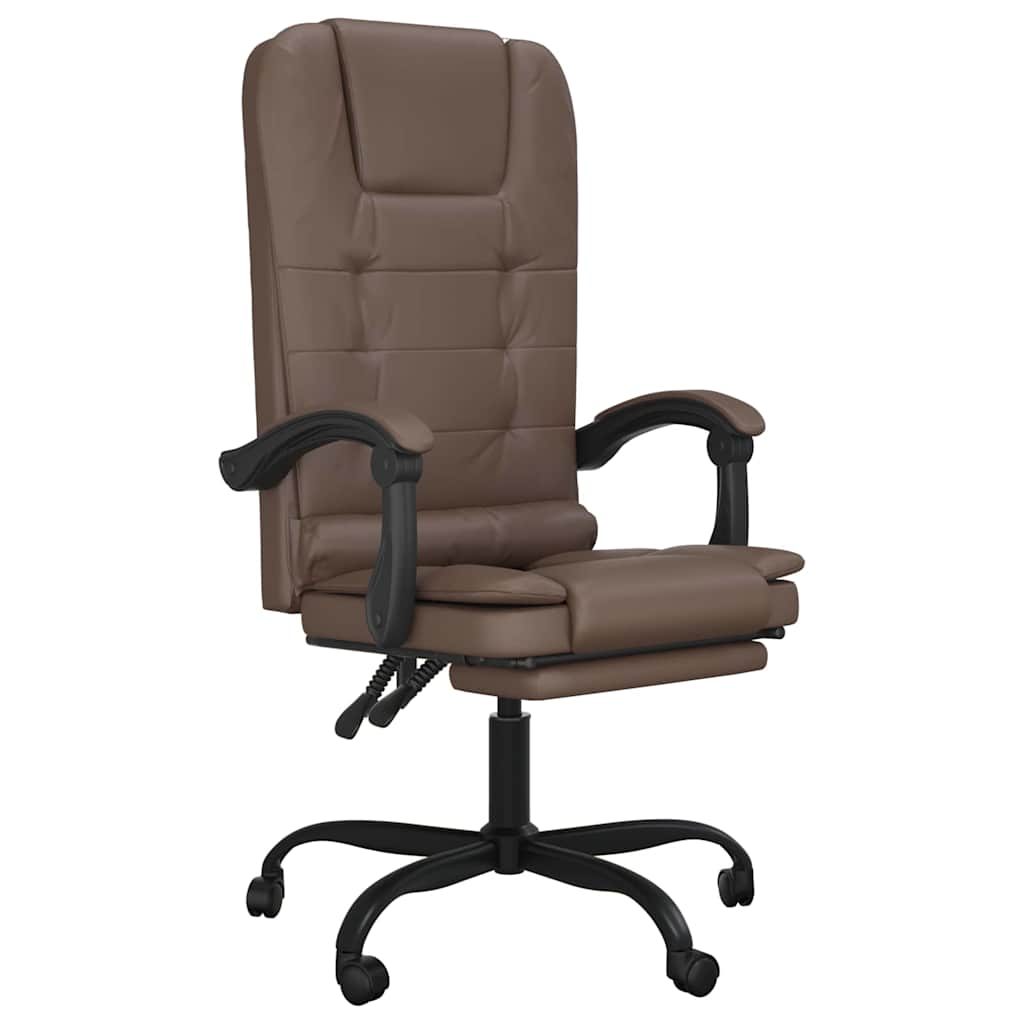 vidaXL Office Chair Massage Adjustable Faux Leather Black