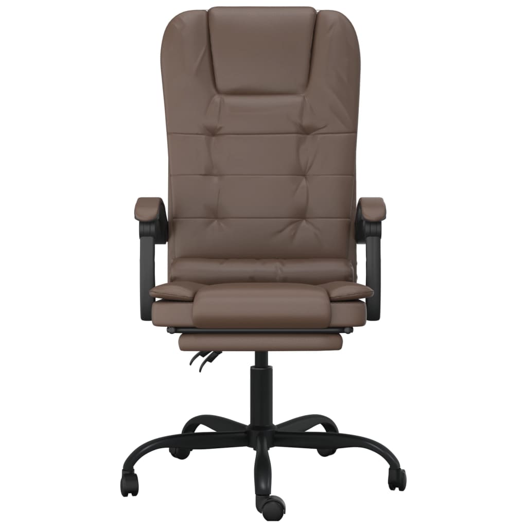 vidaXL Office Chair Massage Adjustable Faux Leather Black