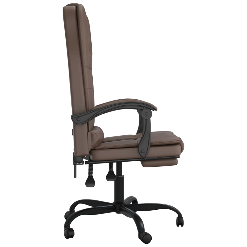 vidaXL Office Chair Massage Adjustable Faux Leather Black