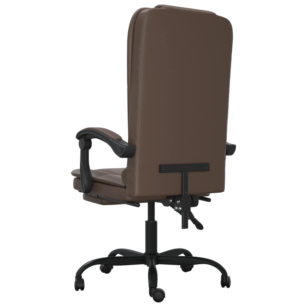 vidaXL Office Chair Massage Adjustable Faux Leather Black