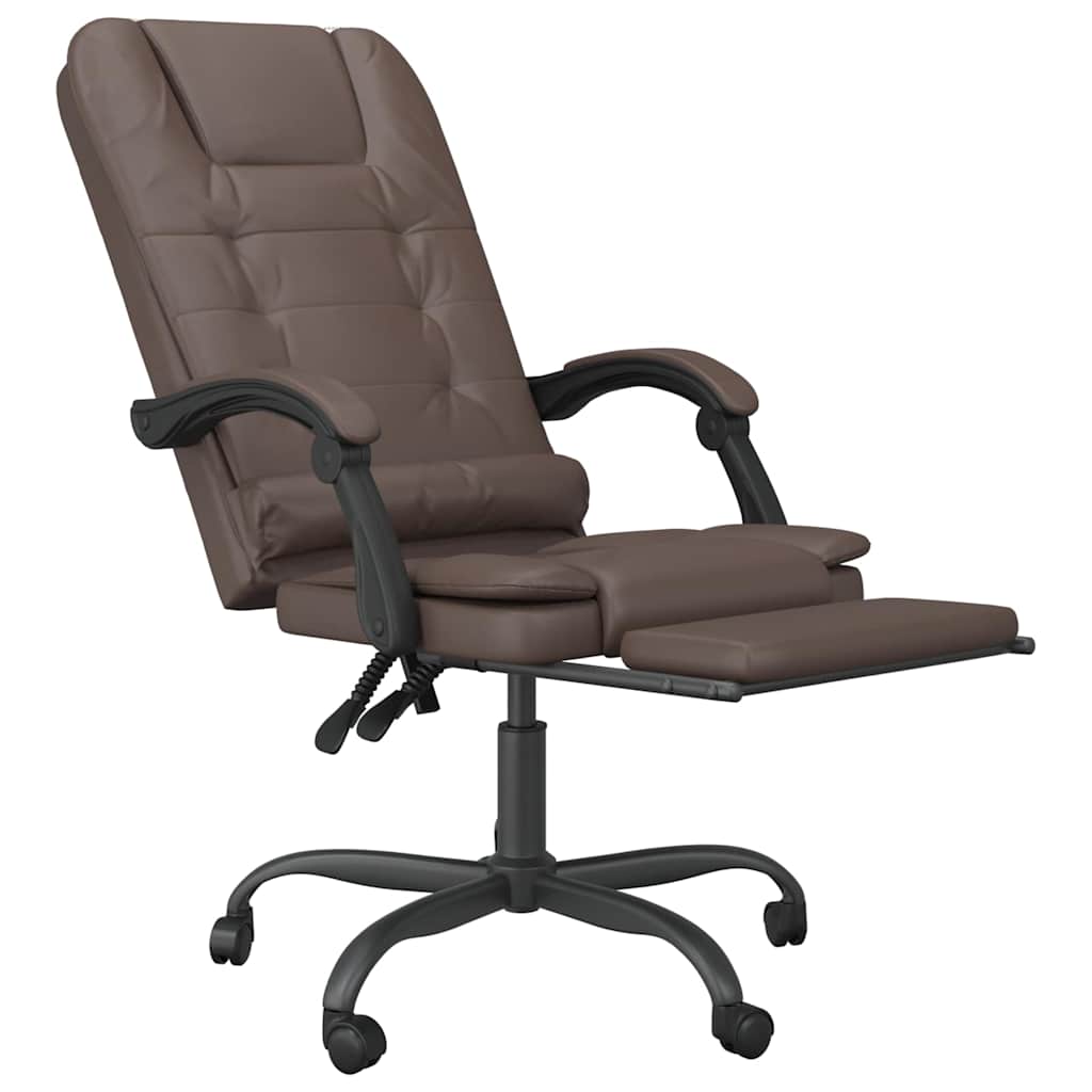 vidaXL Office Chair Massage Adjustable Faux Leather Black
