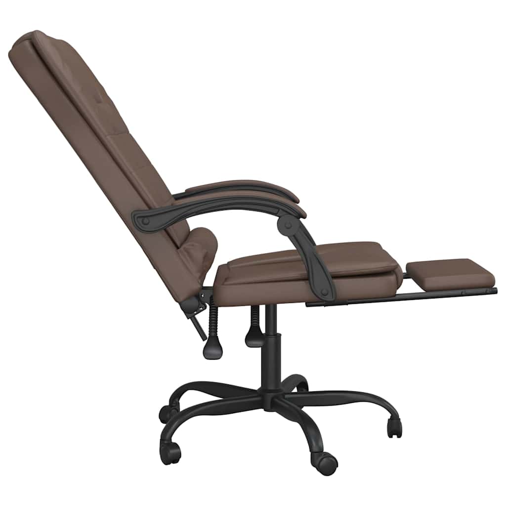 vidaXL Office Chair Massage Adjustable Faux Leather Black
