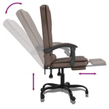 vidaXL Office Chair Massage Adjustable Faux Leather Black