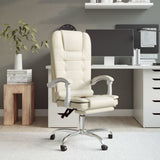 vidaXL Office Chair Massage Adjustable Faux Leather Black