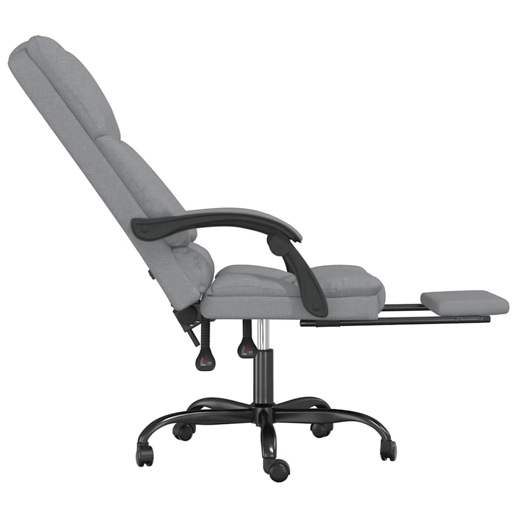 vidaXL Kantoorstoel massage verstelbaar stof taupe