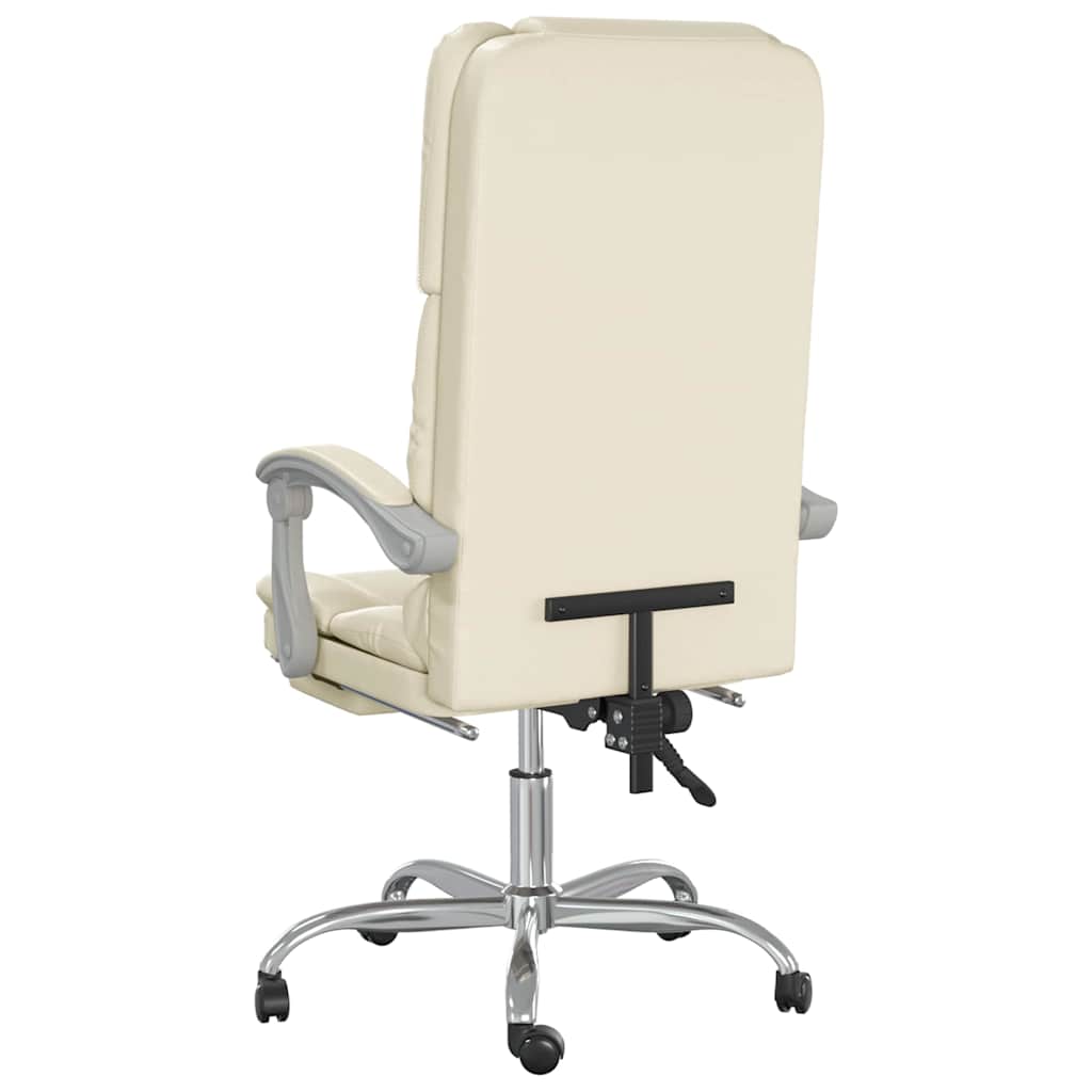 vidaXL Kantoorstoel massage verstelbaar kunstleer zwart