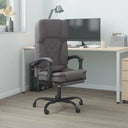 vidaXL Office Chair Massage Adjustable Faux Leather Black