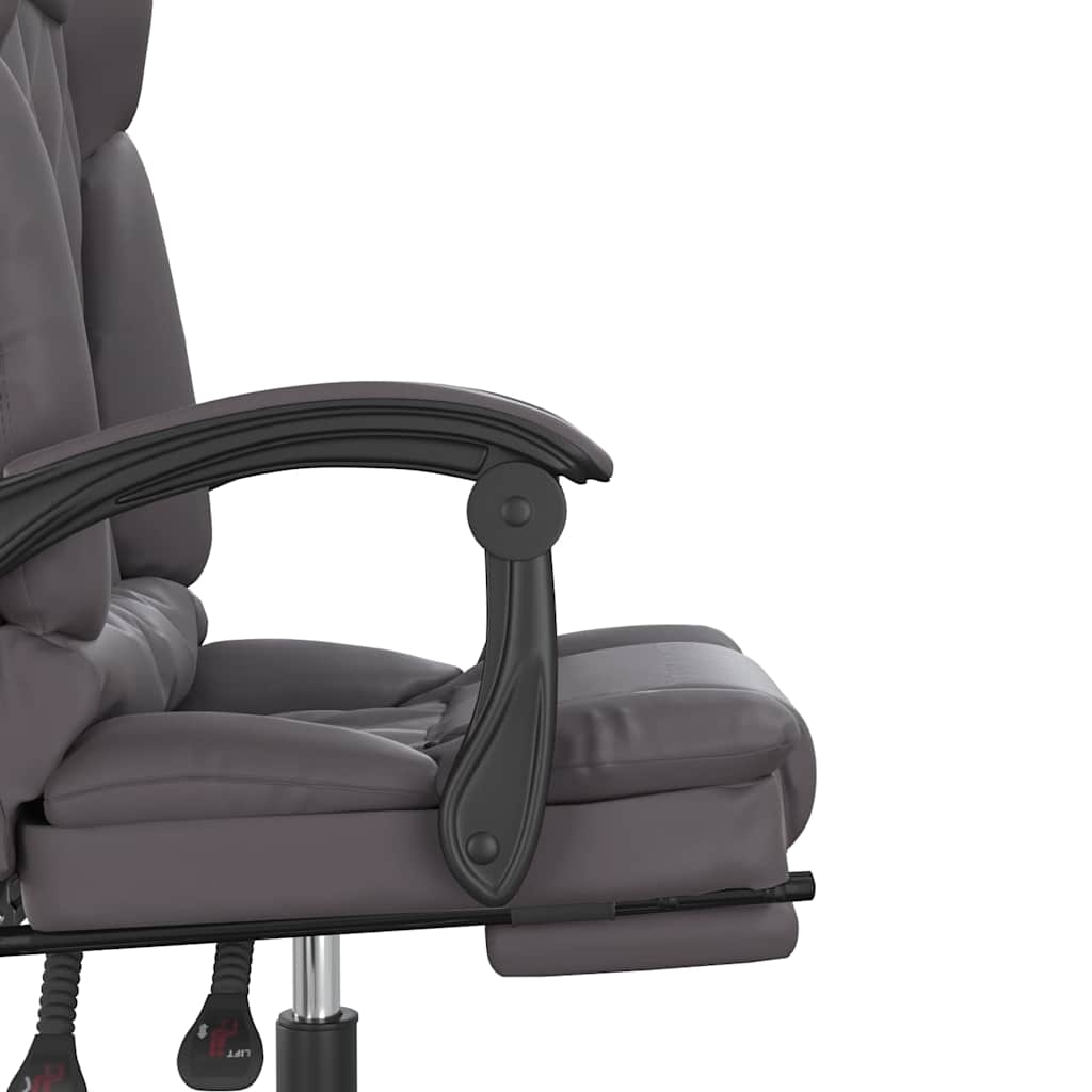 vidaXL Office Chair Massage Adjustable Faux Leather Black