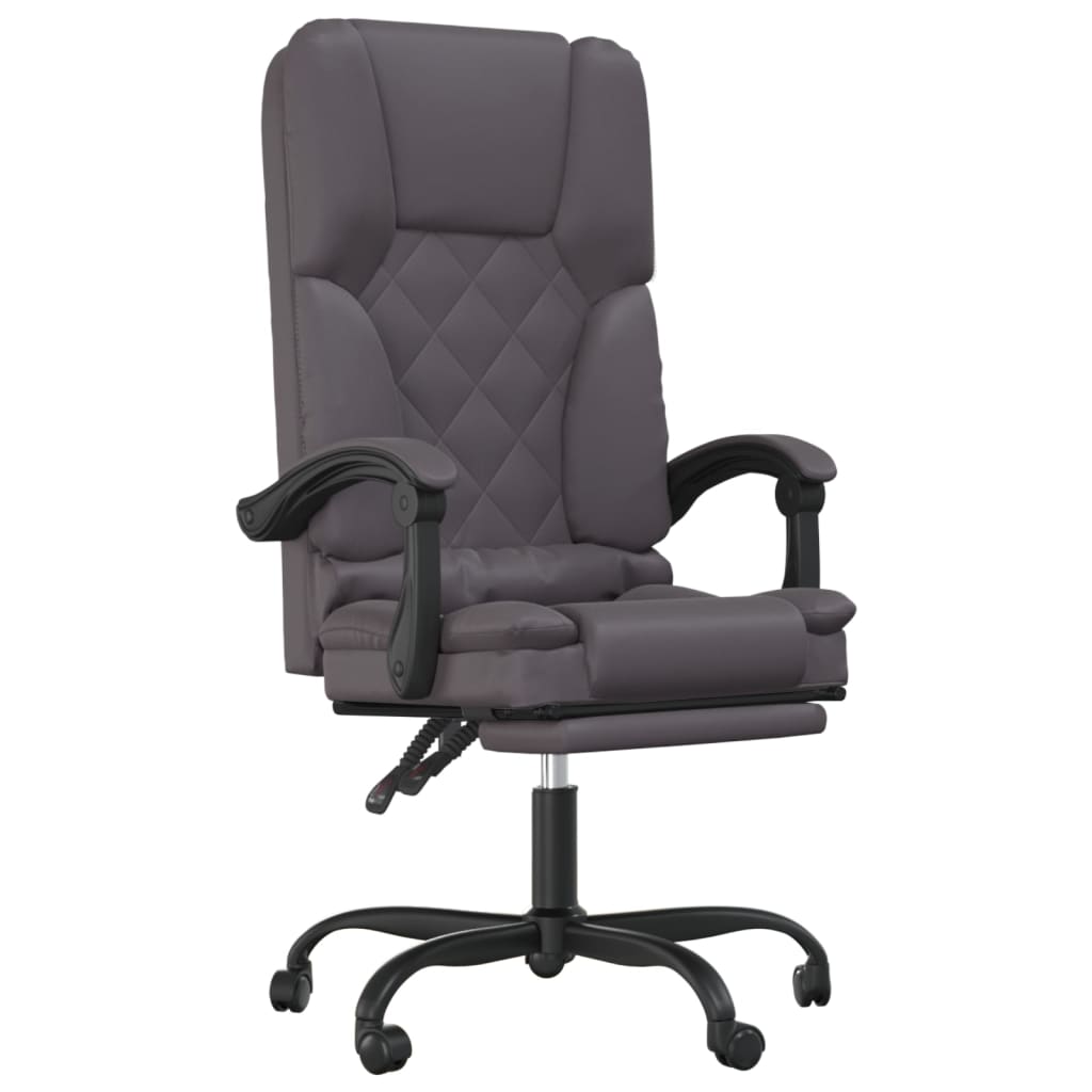 vidaXL Office Chair Massage Adjustable Faux Leather Black