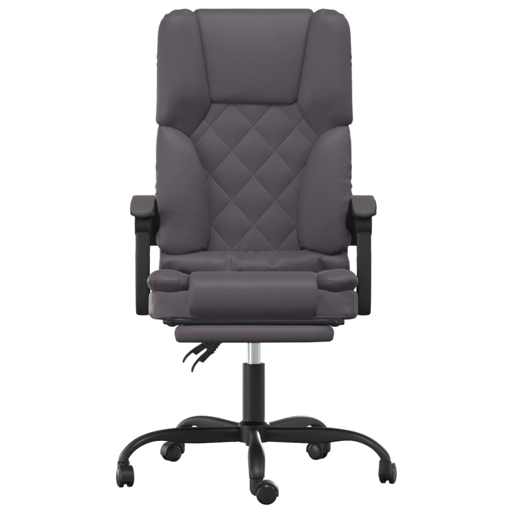 vidaXL Office Chair Massage Adjustable Faux Leather Black