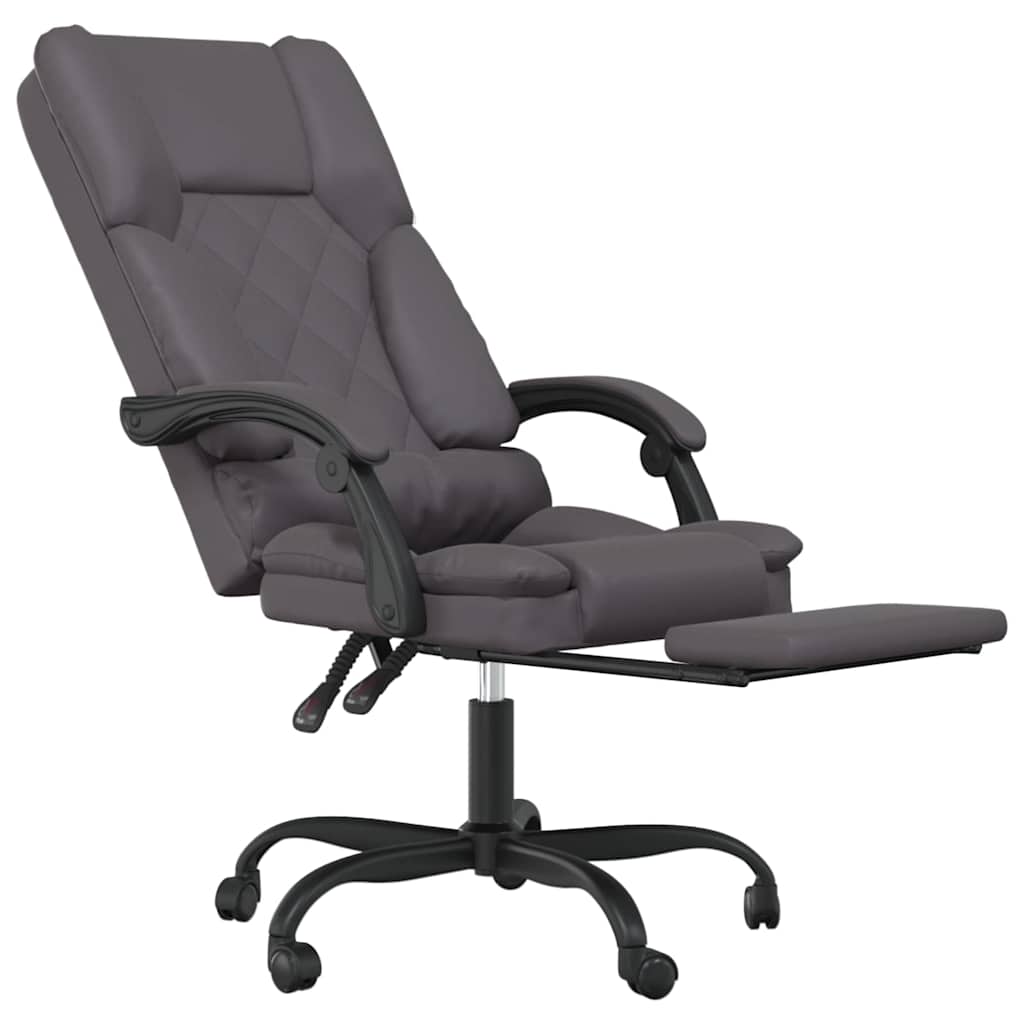 vidaXL Office Chair Massage Adjustable Faux Leather Black