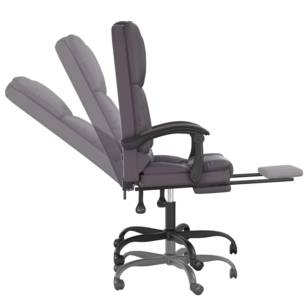 vidaXL Office Chair Massage Adjustable Faux Leather Black