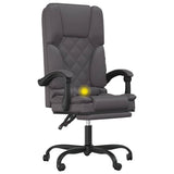vidaXL Office Chair Massage Adjustable Faux Leather Black