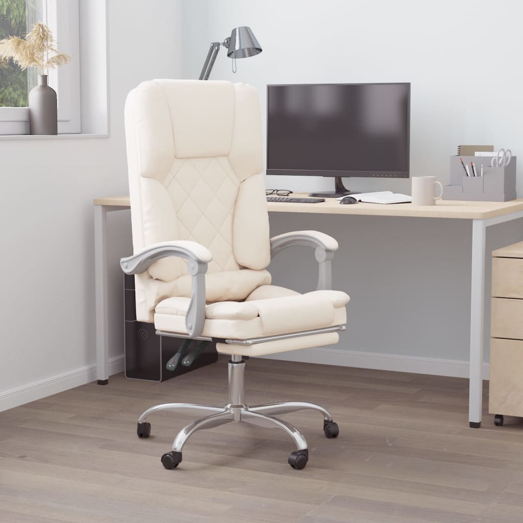 vidaXL Office Chair Massage Adjustable Faux Leather Black
