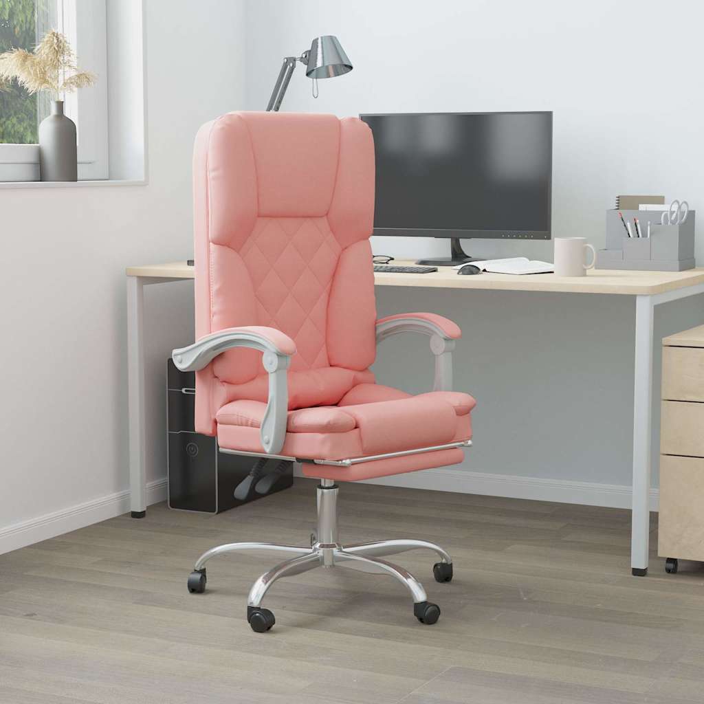 vidaXL Office Chair Massage Adjustable Faux Leather Black