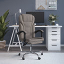 vidaXL Office Chair adjustable fabric taupe