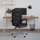 vidaXL Office Chair Adjustable Faux Leather Black